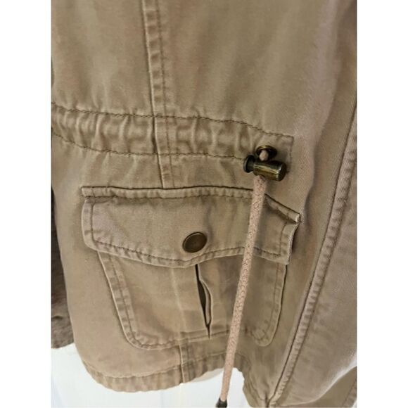 Forever & Flower Tan Jacket. Cotton. Size Medium. - Picture 6 of 8